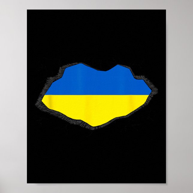 Póster Bandera de Ucrania 1  (Frente)