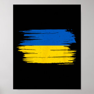 Póster Bandera de Ucrania Bandera Nacional Kiev Ucraniano