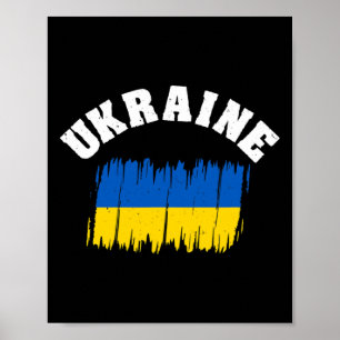 Póster Bandera de Ucrania Bandera Nacional Kiev Ucraniano