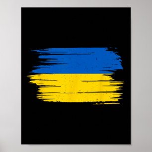 Póster Bandera de Ucrania Bandera Nacional Kiev Ucraniano