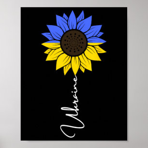 Póster Bandera de Ucrania Girasol 1