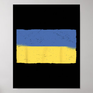 Póster Bandera de Ucrania Grunge Bandera de Ucrania Patri