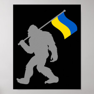 Póster Bandera de Ucrania o bandera ucraniana en la bande