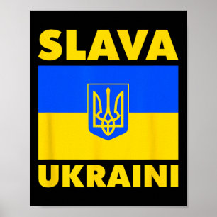 Póster Bandera de Ucrania Orgullo País Slava Ukraini
