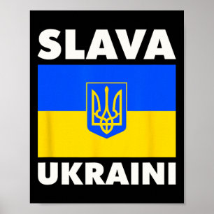 Póster Bandera de Ucrania Orgullo Slava Ukraini 2