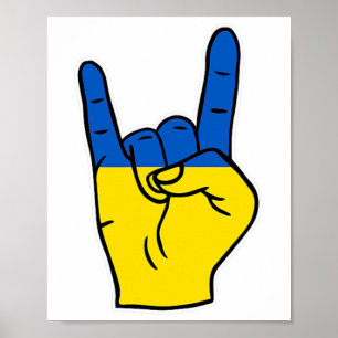 Póster Bandera de Ucrania Orgulloso patrimonio ucraniano
