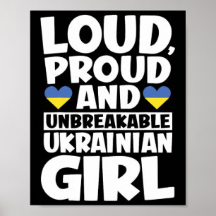 Póster Bandera de Ucrania Orgullosos ucranianos hombres y