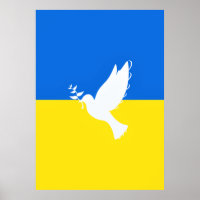Bandera de Ucrania - Paloma de paz - Libertad - Pa
