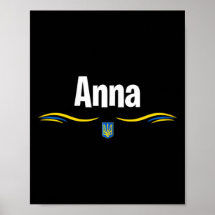 Póster Bandera de Ucrania T Cumpleaños ucraniano Nombre A