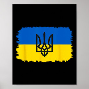 Póster Bandera de Ucrania Ucraniano Orgullo de Ucrania Co