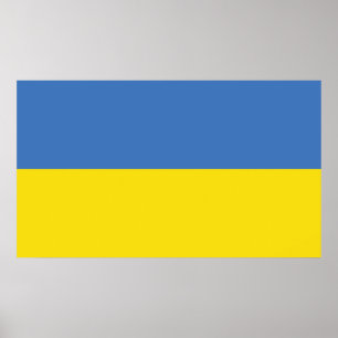 Póster Bandera de Ucrania, ucraniano Slava Ukraini Слава 