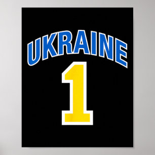 Póster Bandera de Ucrania Uno