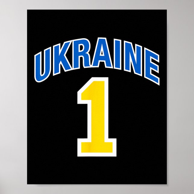 Póster Bandera de Ucrania Uno  (Frente)