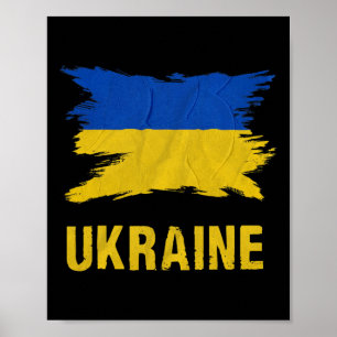 Póster Bandera de Ucrania Vintage Bandera de Ucrania 3
