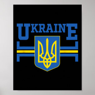 Póster Bandera de Ucrania Vintage Heritage 5