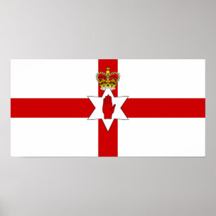 Póster Bandera de Ulster Bandera de Irlanda del Norte