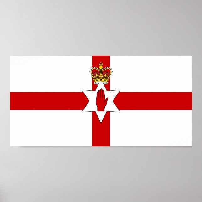 Póster Bandera de Ulster Bandera de Irlanda del Norte (Frente)