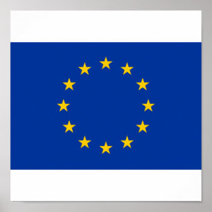 Póster Bandera de unión europea