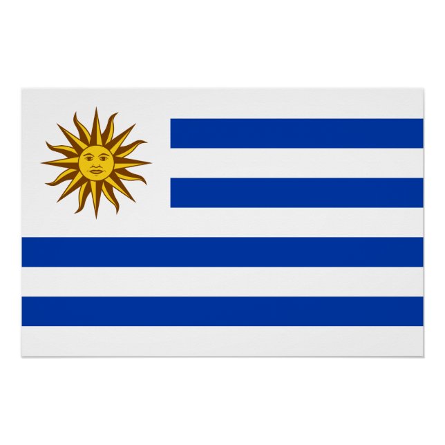 Póster Bandera de Uruguay (Anverso)