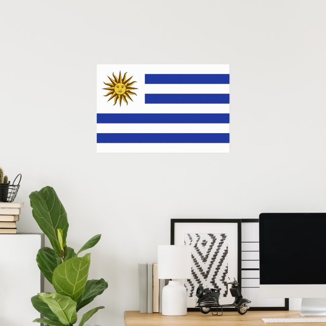 Póster Bandera de Uruguay (Oficina en casa)
