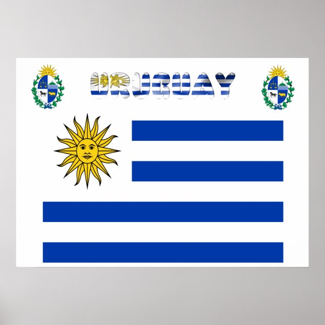 Póster Bandera de Uruguay (Frente)