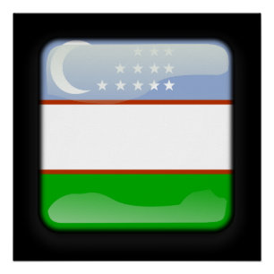 Póster Bandera de Uzbekistán