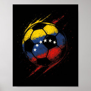 Póster Bandera de Venezuela Fútbol Ll - Orgullo de jugado