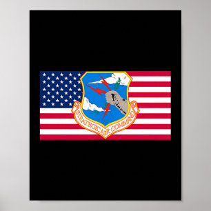Póster bandera de veterano de la guerra fría del mando aé