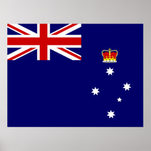 Póster Bandera de Victoria, Australia