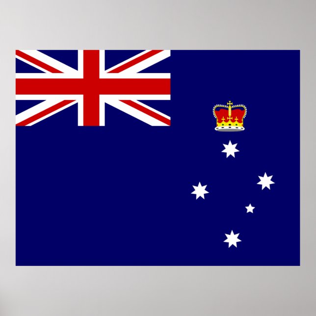Póster Bandera de Victoria, Australia (Frente)