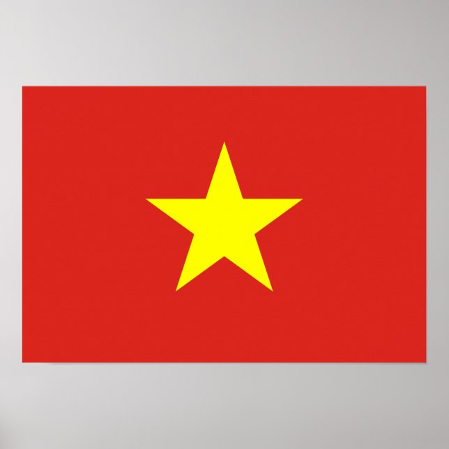 Póster Bandera de Vietnam (Frente)