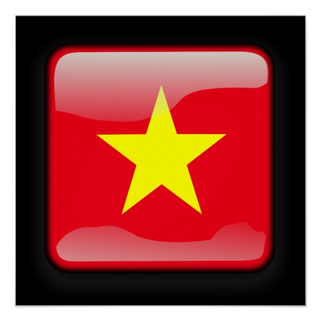 Póster Bandera de Vietnam (Anverso)