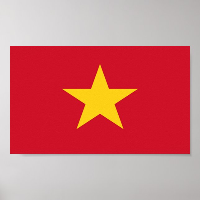 Póster Bandera de Vietnam (Frente)