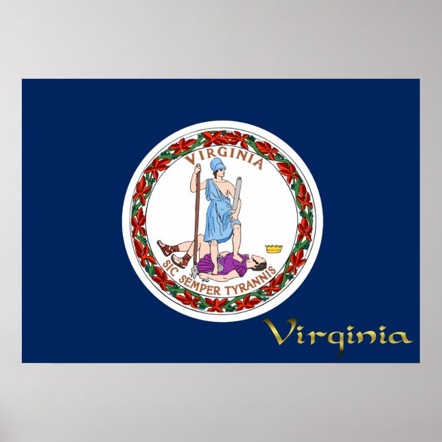 Póster Bandera de Virginia (Frente)