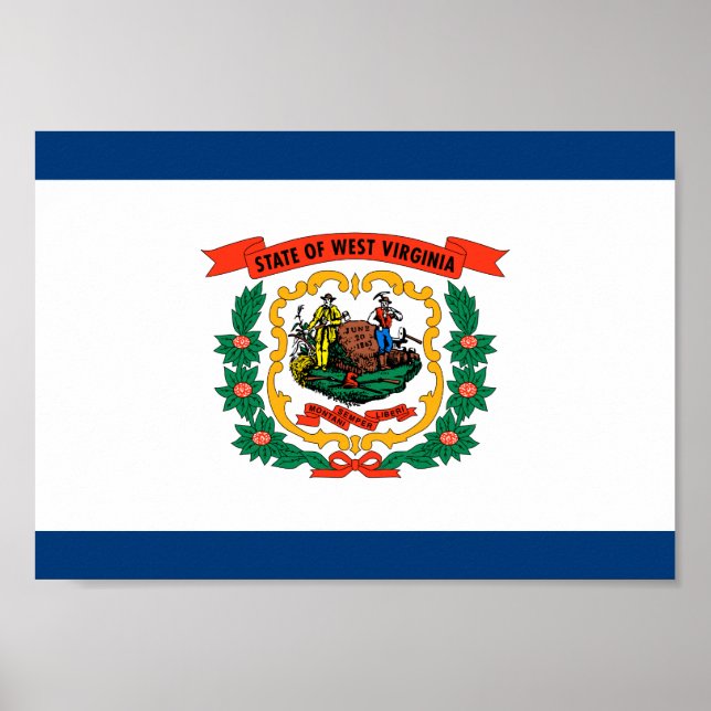 Póster Bandera de Virginia Occidental (Frente)