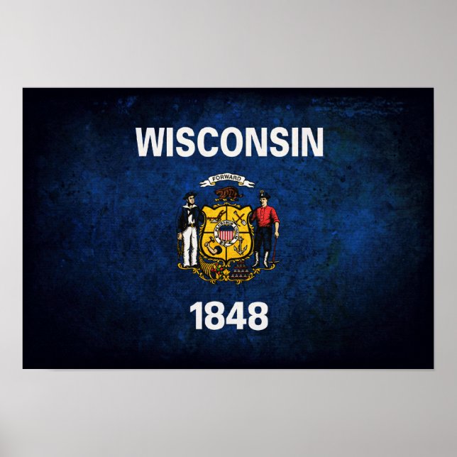 Póster Bandera de Wisconsinita (Frente)