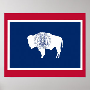 Póster Bandera de Wyoming