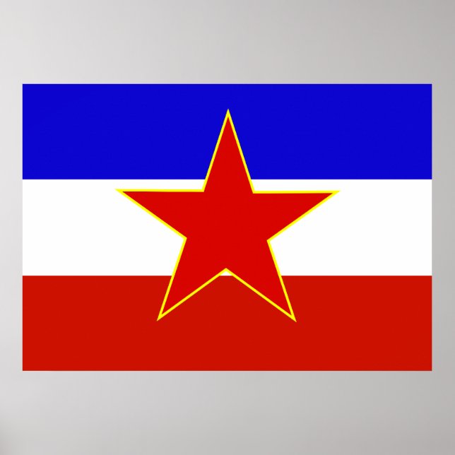 Póster Bandera de Yugoslavia (Frente)