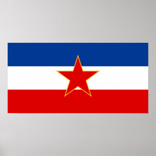 Póster Bandera de Yugoslavia (1945-1992)