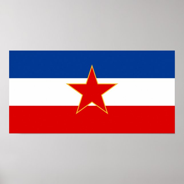 Póster Bandera de Yugoslavia (1945-1992) (Frente)