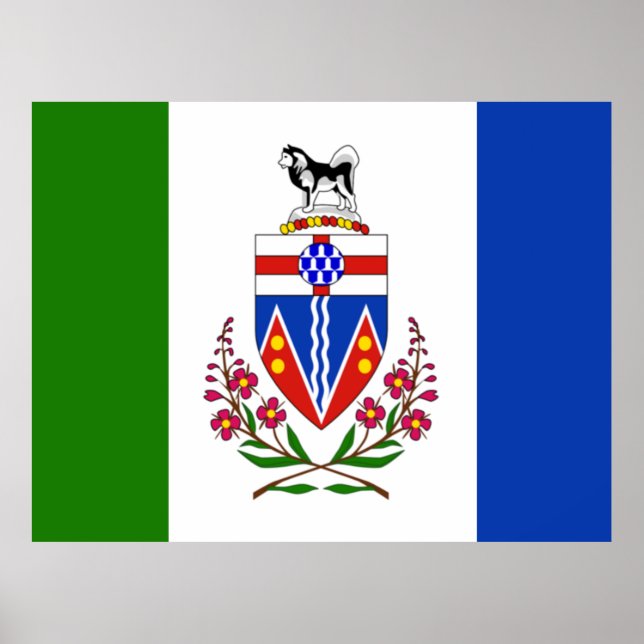 Póster Bandera de Yukón (Canadá) (Frente)