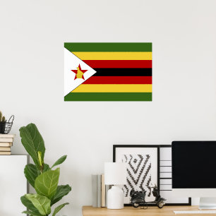 Póster Bandera de Zimbabue