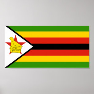 Póster Bandera de Zimbabue