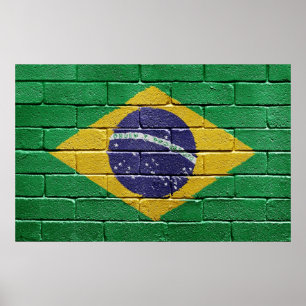 Póster Bandera del Brasil