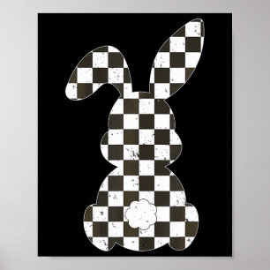 Póster Bandera del coche de Carreras Bunny Happy Easter R
