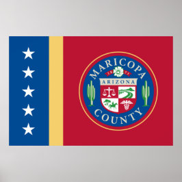 Póster Bandera del condado de Maricopa (Arizona)