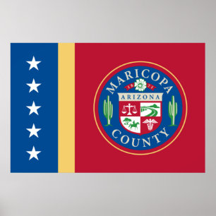 Póster Bandera del condado de Maricopa (Arizona)
