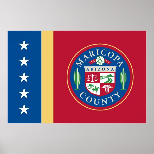 Póster Bandera del condado de Maricopa (Arizona) (Frente)
