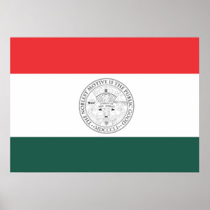 Póster Bandera del condado de San Diego