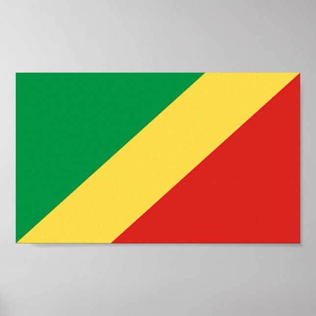 Póster Bandera del Congo (Frente)